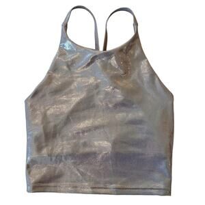 Old Navy Active Powersoft Champagne Sparkle Sports Bra Womens Size XS